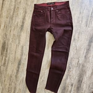 Ralph Lauren 105 maroon Burgundy dark purple jeans size 27